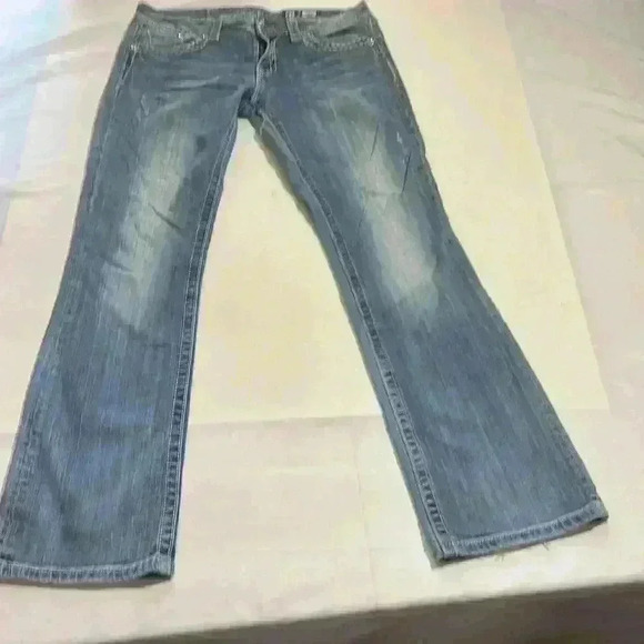 Miss Me Jeans Distressed Bootcut Boot Bedazzled Y2K Womens Size 32 JE5380B5L - Picture 11 of 16